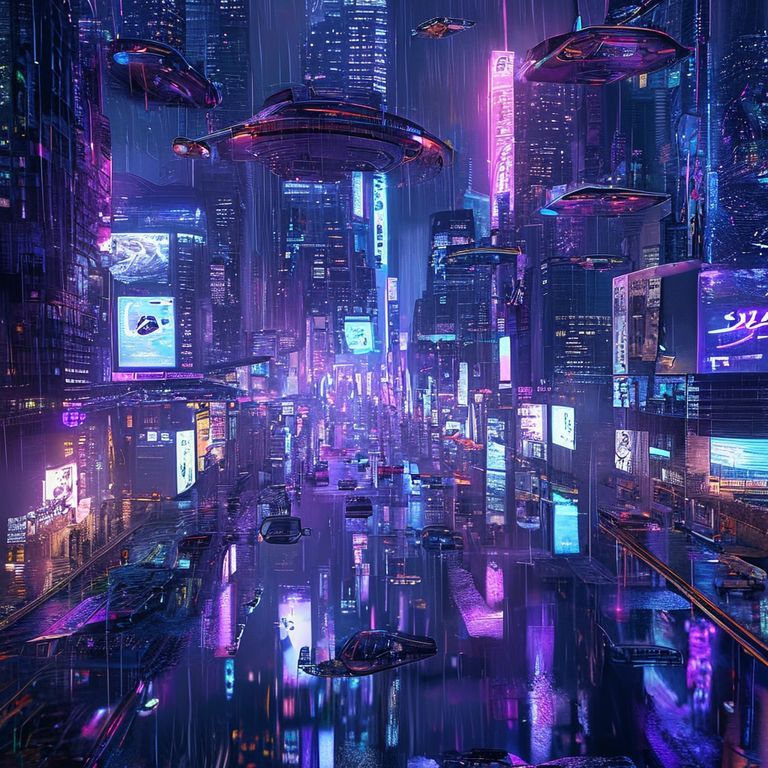 AI generated cyberpunk city